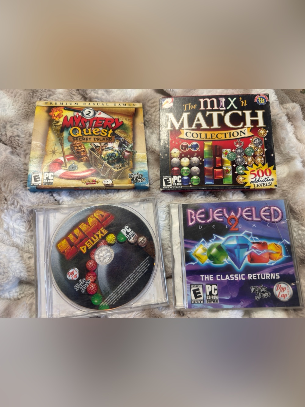 Set older pc games Mystery Quest Zuma Bejeweled 2 Mixn match